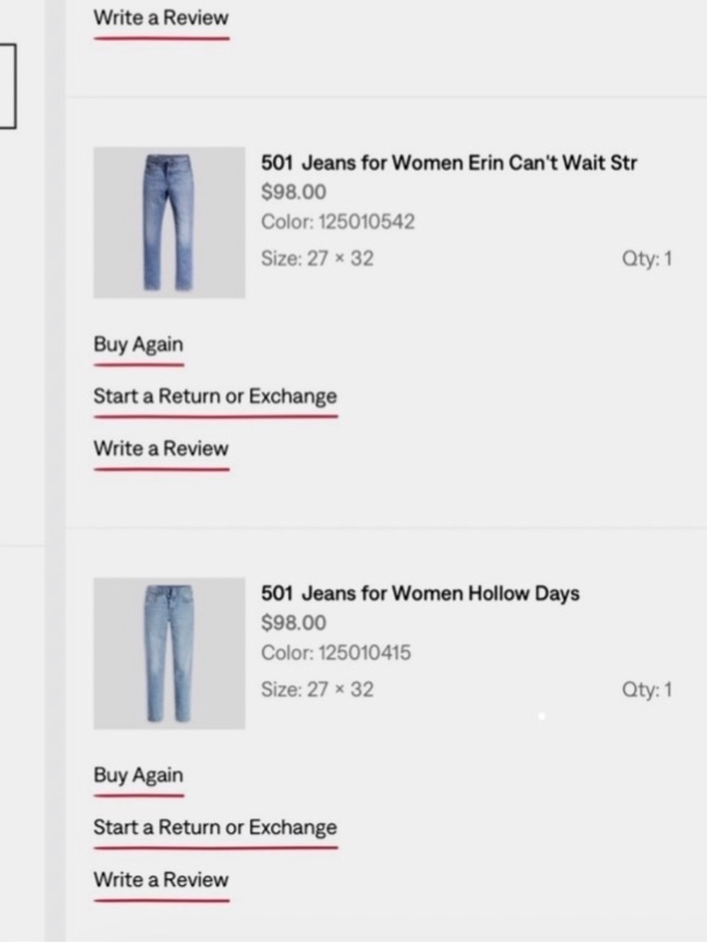 LEVI’s 501 Jeans for Women “Hollow Days” (Medium Wash) in 27x32 - Picture 7 of 9
